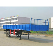 Factory supply cheap one axle cargo semi trailer in Peru
